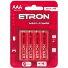 Елемент живлення AAA-C4 1,5V (AAA,LR03) 4шт алкаліновий Etron