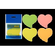 Блок для нотаток 2362-99 з липким шаром 50 арк.'Серце' асорті Buromax