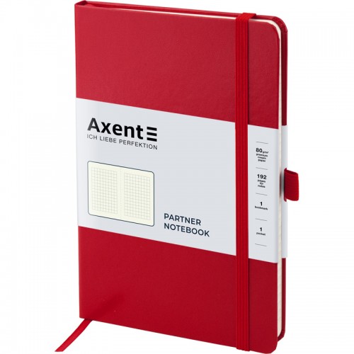 Книга записна Partner 125*195*96арк.клітинка червона 8201-03-A Axent Книга записна Partner 125*195*96арк.клітинка червона 8201-03-A Axent