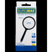 Лупа D60мм 10-кратне збільшення чорна ВМ.4314 Buromax