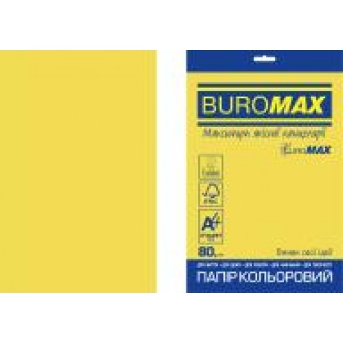 Папір кольоровий Neon А4 80г/м2 20арк.жовтий BM.2721520-08 Buromax Папір кольоровий Neon А4 80г/м2 20арк.жовтий BM.2721520-08 Buromax