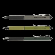 Ручка масляна автоматична 8369 гум.грип Military 0,7мм синя  Buromax