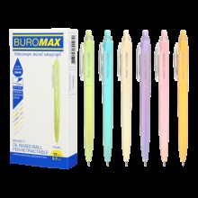 Ручка масляна автоматична PEARL 0,7мм 8371 синя  Buromax