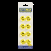 Набір магнітів BM.0031 8шт*20мм 'Смайлик' Buromax