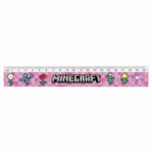 Лінійка 20см 'Minecraft.Spring' рожева 370684 YES