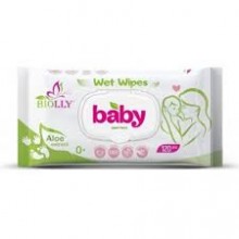 Серветки вологі 120шт в уп. з клапаном Biolly babu