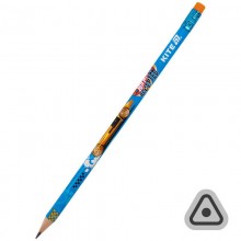 Олівець графітний трикутний HB з гумкою HW25-046 KITE