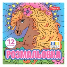 Розмальовка 20*20см 'Чарівні коні' 12 стор.743309  1В