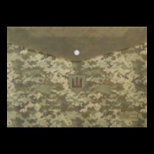 Папка-конверт BM.3943-04 MILITARY А4 на кнопці непрозорий зелений Buromax