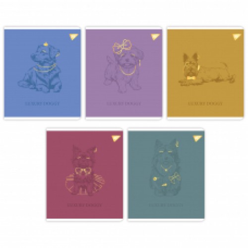 Зошит 18арк.лінія 'Luxure doggy' Фольга золото, УФ виб 767531 YES Зошит 18арк.лінія 'Luxure doggy' Фольга золото, УФ виб 767531 YES