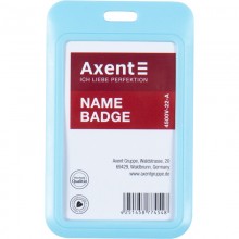 Бейдж-слайдер 4500H-22 горизонтальний блакитний 85*54мм Axent