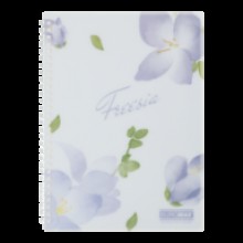 Зошит на пруж 2586-26 ARABESKI В5 80арк.кліт.бузковий пласт.обкл. Buromax