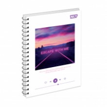 Зошит А5 80арк.один.спіраль 'Escape with me' 152305 YES