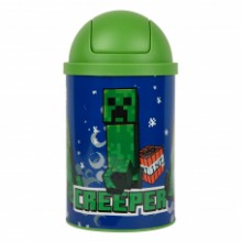 Настільний контейнер для сміття “Minecraft Creeper” металевий 10*18см 708569 Yes