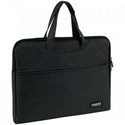 Сумка для документів текстильна А4, 1 відділ, темно-сіра 1632-02-A Сумка для документів текстильна А4, 1 відділ, темно-сіра 1632-02-A