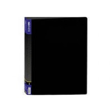 Папка пласт.на 4кіл.з двома карм.3,5мм чорна Е30702-01 Economix