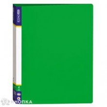 Папка пласт.на 4кіл.з двома карм.3,5мм зелена Е30702-04 Economix