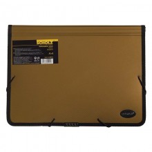 Папка на гумках 2 відділення А4 бронзовий металік 5212-03 Scholz