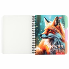 Зошит А5 144арк.з розподіл. 'Never give up' пластик.обкл.681958  YES