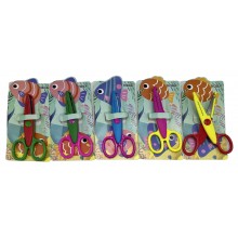 Ножиці 13.5см з фігурним лезом в інд.упак.5в.2655