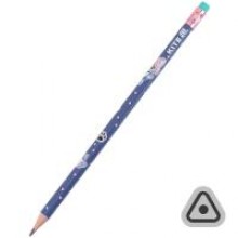 Олівець графітний з гумкою,тригранний Be Friends K26-046-1KITE