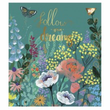 Зошит 48арк.клітинка 'Follow your dreams' мат.ВДЛ+УФ-виб.+Pantone Gold 766872 YES