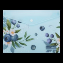 Папка-конверт BM.3919-17 ARABESKI А5  кнопка напівпрозорий морська хвиля Buromax