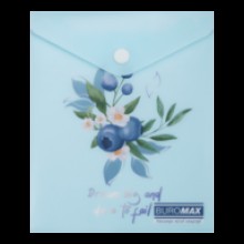 Папка-конверт BM.3922-20 ARABESKI А6 кнопка не прозорий світло-сірий Buromax
