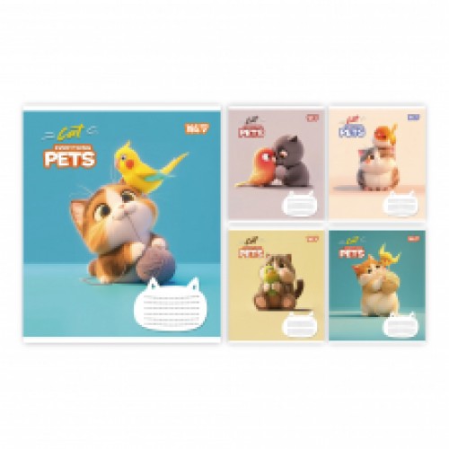 Зошит 12арк.коса лінія 'Cat and pets' 768702 YES Зошит 12арк.коса лінія 'Cat and pets' 768702 YES