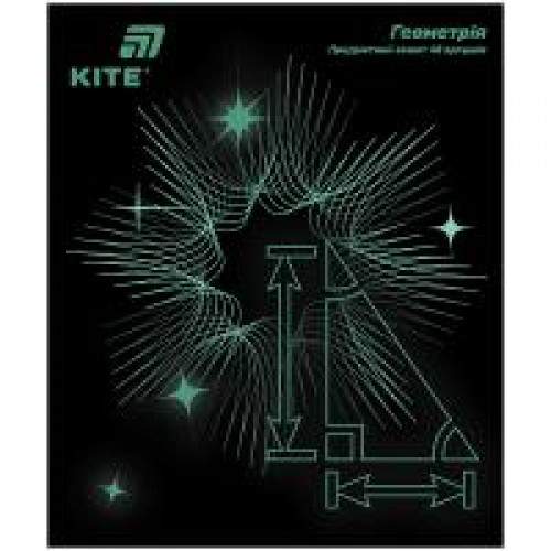 Зошит предметний 48арк.клітинка софт тач+УФ, Lumen, Геометрія K26-240-1 KITE Зошит предметний 48арк.клітинка софт тач+УФ, Lumen, Геометрія K26-240-1 KITE