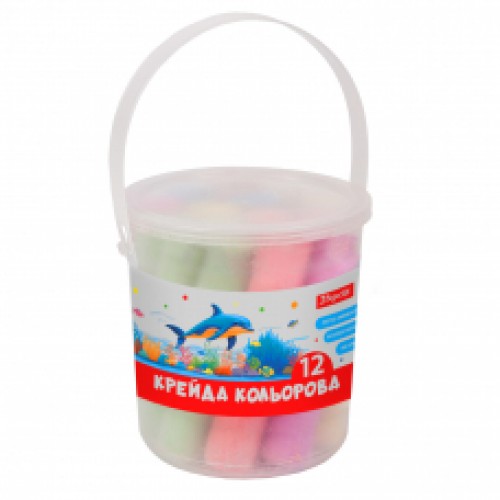 Крейда кольорова 'Classic' 12 штук, JUMBO у відрі 400548 1Вересня Крейда кольорова 'Classic' 12 штук, JUMBO у відрі 400548 1Вересня