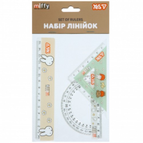 Набір (3предмета) лінійка 15см,трикутник,транспортир 'Miffy' 370726 YES Набір (3предмета) лінійка 15см,трикутник,транспортир 'Miffy' 370726 YES