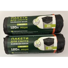 Пакети для сміття 120л/100шт.чорні ЕКО C.LD