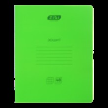 Зошит учн.загальний з пластик.обкл.,зелена 48арк.клітинка ZB.17405-04K Zibi