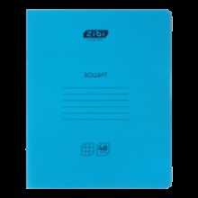 Зошит учн.загальний з пластик.обкл.,блакитна 48арк.клітинка ZB.17405-14K Zibi