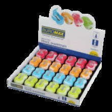Чинка 4760 MARBLE з контейнером,пластиковий корпус,1 отвір,асорті Buromax