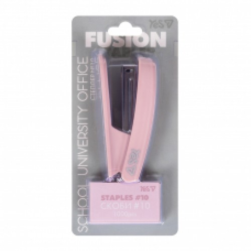 Степлер №10 Yes 'Fusion pink' 15 аркушів,1000 скоб в комплекті 708821 YES Степлер №10 Yes 'Fusion pink' 15 аркушів,1000 скоб в комплекті 708821 YES