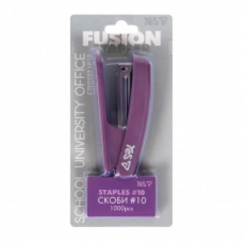 Степлер №10 Yes 'Fusion pink' 15 аркушів,1000 скоб в комплекті,фіолетовий 708822 YES Степлер №10 Yes 'Fusion pink' 15 аркушів,1000 скоб в комплекті,фіолетовий 708822 YES